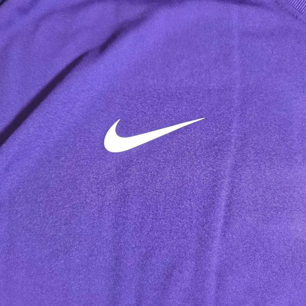 Nike Shirt Mens 2XL Purple Dri-FIT Long Sleeve Basketball Athletic Tee Top